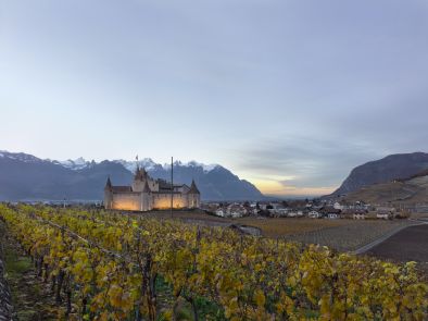 Beleuchtung Schloss Aigle/VD